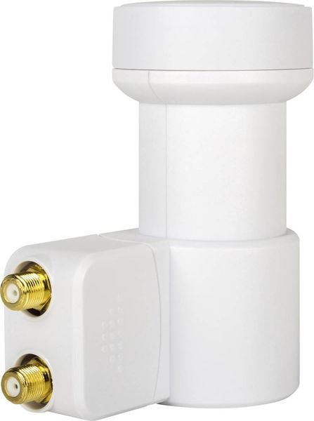 MegaSat HD-Profi Twin-LNB  Teilnehmer-Anzahl: 2 Feedaufnahme: 40 mm vergoldete Anschlüsse, Wetterschutz Weiß