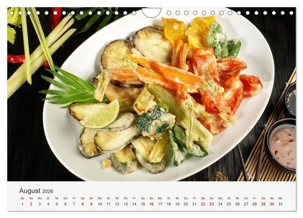 Produktbild: Vegan Food Kalender &ndash; Gerichte und Snacks (Wandkalender 2026 DIN A4 quer), CALVENDO Monatskalender