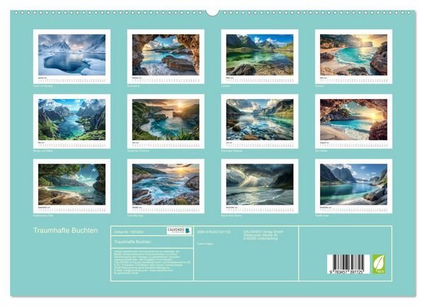 Produktbild: Traumhafte Buchten (hochwertiger Premium Wandkalender 2026 DIN A2 quer), Kunstdruck in Hochglanz