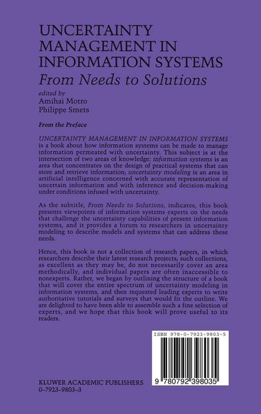Produktbild: Uncertainty Management in Information Systems