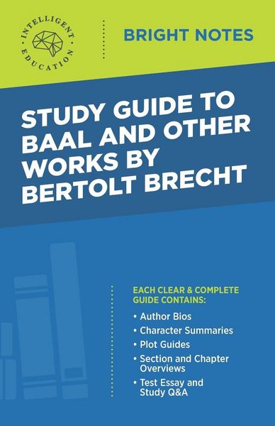 Produktbild: Study Guide to Baal and Other Works by Bertolt Brecht