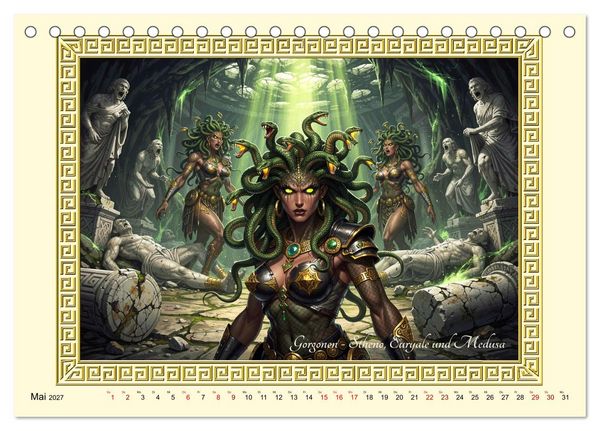Produktbild: Ungeheuer der griechischen Mythologie (Tischkalender 2027 DIN A5 quer), CALVENDO Monatskalender