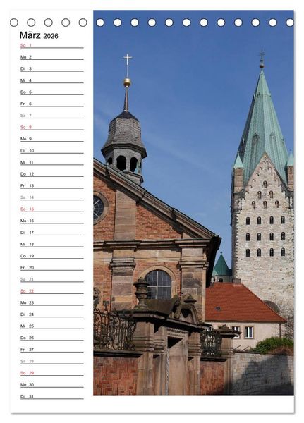 Produktbild: Streifz&uuml;ge durch Paderborn (Tischkalender 2026 DIN A5 hoch), CALVENDO Monatskalender