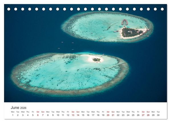 Produktbild: Maldives from above (Desk Calendar 2026 DIN A5 landscape), CALVENDO 12 Month DeskCalendar