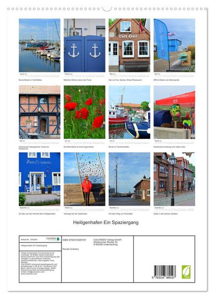 Produktbild: Heiligenhafen Ein Spaziergang (hochwertiger Premium Wandkalender 2026 DIN A2 hoch), Kunstdruck in Hochglanz