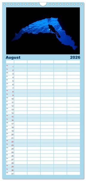 Produktbild: Familienplaner 2026 - Unterwasserwelt Christmas Island mit 5 Spalten (Wandkalender, 21 x 45 cm) CALVENDO
