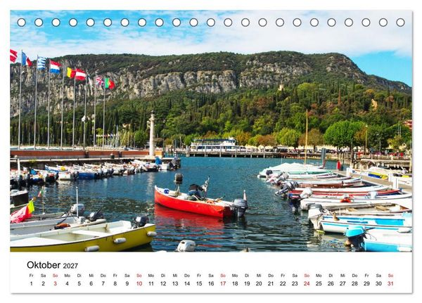 Produktbild: Gardasee - Die sch&ouml;nsten Momente am Gardasee (Tischkalender 2027 DIN A5 quer), CALVENDO Monatskalender