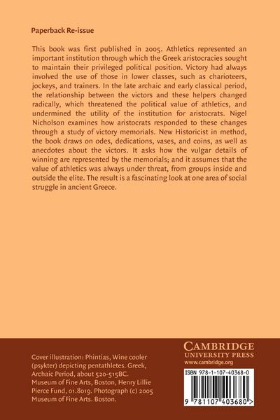 Produktbild: Aristocracy and Athletics in Archaic and Classical Greece