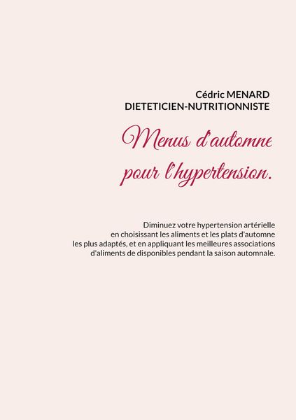 Produktbild: Menus d'automne pour l'hypertension.