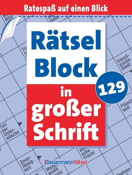 Produktbild: R&auml;tselblock in gro&szlig;er Schrift 129