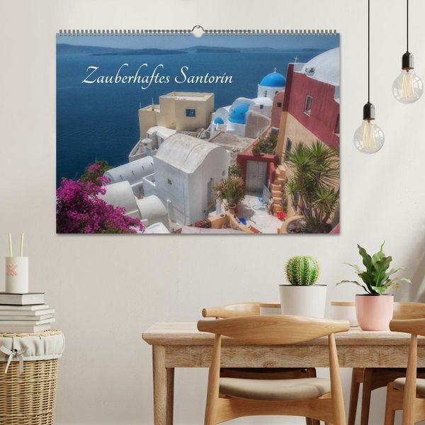 Produktbild: Zauberhaftes Santorin (Wandkalender 2026 DIN A2 quer), CALVENDO Monatskalender