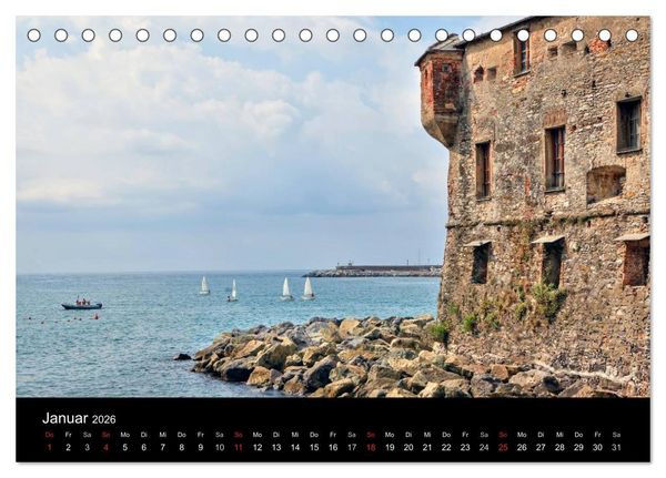 Produktbild: Ligurien - die italienische Riviera (Tischkalender 2026 DIN A5 quer), CALVENDO Monatskalender