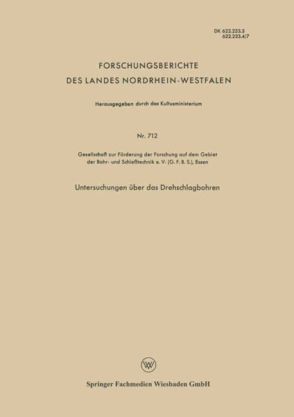 Produktbild: Untersuchungen &uuml;ber das Drehschlagbohren