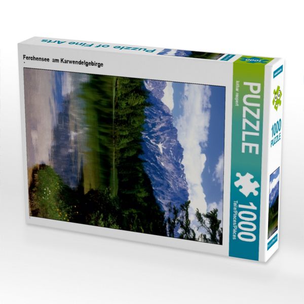 Produktbild: CALVENDO Puzzle Ferchensee am Karwendelgebirge | 1000 Teile Lege-Gr&ouml;&szlig;e 64x48cm Foto-Puzzle f&uuml;r gl&uuml;ckliche Stunden