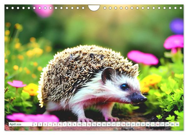 Produktbild: Niedliche Igel (Wandkalender 2026 DIN A4 quer), CALVENDO Monatskalender