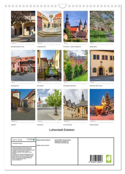 Produktbild: Lutherstadt Eisleben (Wandkalender 2026 DIN A3 hoch), CALVENDO Monatskalender