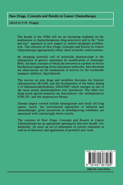 Produktbild: New Drugs, Concepts and Results in Cancer Chemotherapy