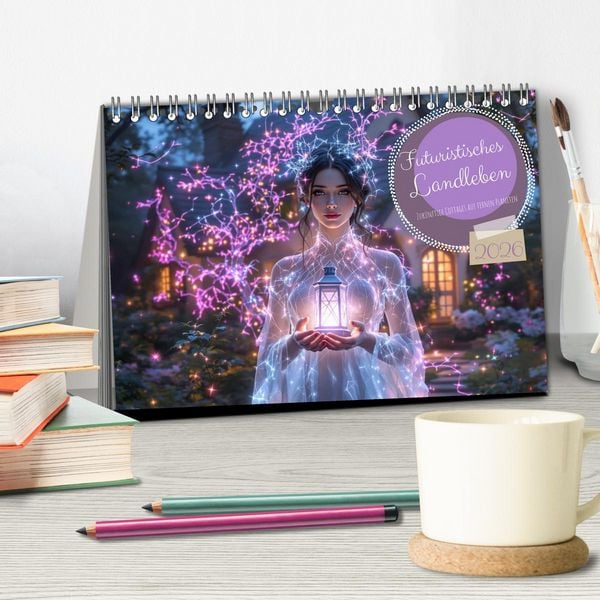 Produktbild: Futuristisches Landleben (Tischkalender 2026 DIN A5 quer), CALVENDO Monatskalender