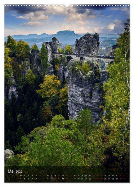 Produktbild: Reise durch die S&auml;chsische Schweiz (Wandkalender 2026 DIN A2 hoch), CALVENDO Monatskalender