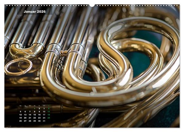 Produktbild: Das Horn, ein herrliches Instrument (hochwertiger Premium Wandkalender 2026 DIN A2 quer), Kunstdruck in Hochglanz