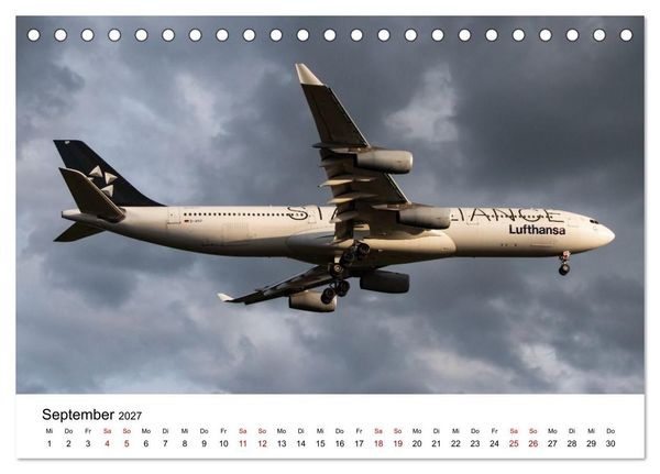 Produktbild: Airbus A340 Der fliegende Bleistift (Tischkalender 2027 DIN A5 quer), CALVENDO Monatskalender