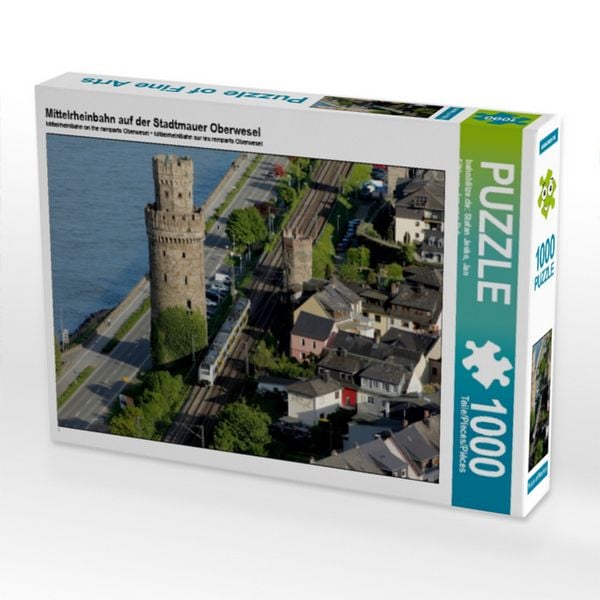 Produktbild: CALVENDO Puzzle Mittelrheinbahn auf der Stadtmauer Oberwesel 1000 Teile Puzzle quer | 1000 Teile Lege-Gr&ouml;&szlig;e 64 &times; 48 cm Foto-Puzzle f&uuml;r gl&uuml;ckliche Stunden