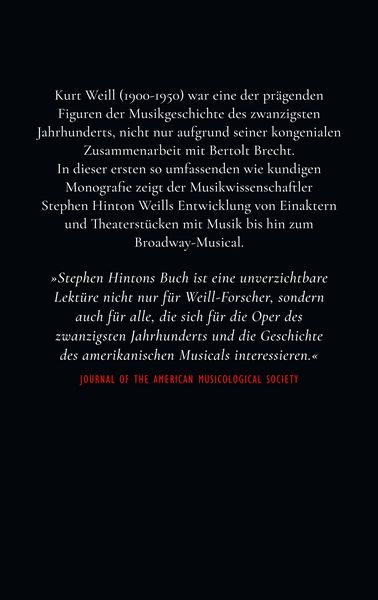 Produktbild: Kurt Weills Musiktheater