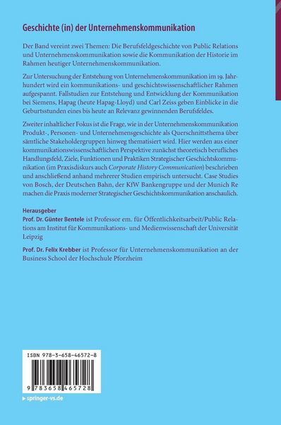 Produktbild: Geschichte (in) der Unternehmenskommunikation