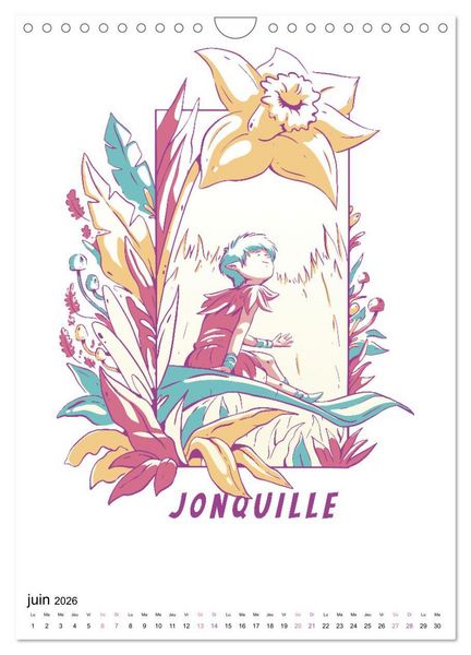 Produktbild: Monde enchant&eacute; de fleurs (Calendrier mural 2026 DIN A4 horizontal), CALVENDO calendrier mensuel