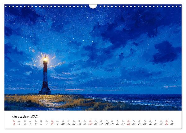 Produktbild: Sylt - Acrylmalerei von der Nordsee-Insel (Wandkalender 2026 DIN A3 quer), CALVENDO Monatskalender