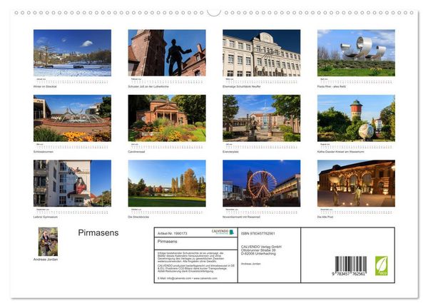 Produktbild: Pirmasens (hochwertiger Premium Wandkalender 2026 DIN A2 quer), Kunstdruck in Hochglanz