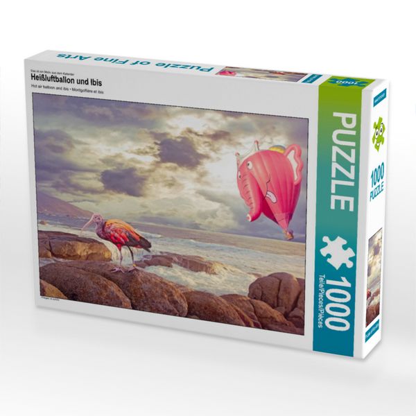 Produktbild: CALVENDO Puzzle Hei&szlig;luftballon und Ibis | 1000 Teile Lege-Gr&ouml;&szlig;e 64x48cm Foto-Puzzle f&uuml;r gl&uuml;ckliche Stunden