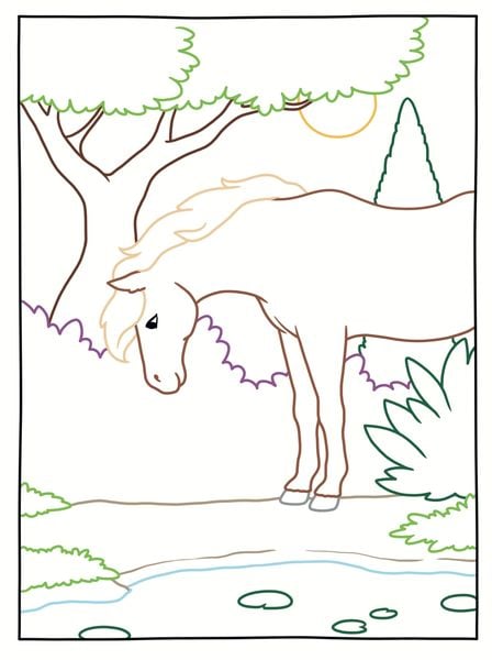 Produktbild: Zauberpapier - Das gro&szlig;e Malbuch - Pferde und Ponys