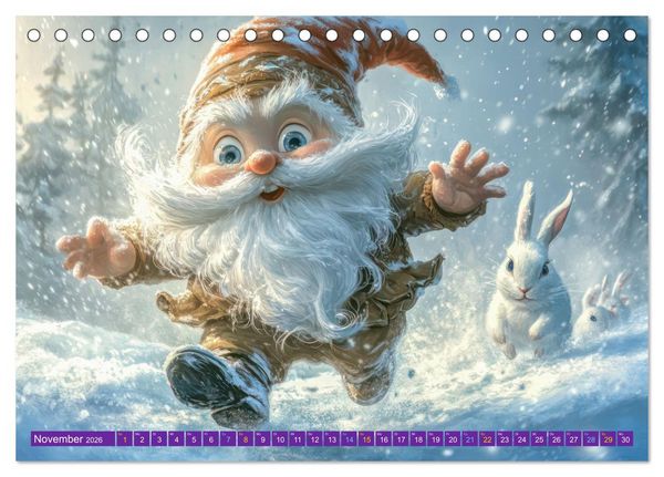Produktbild: Zwergenland - Kinderkalender (Tischkalender 2026 DIN A5 quer), CALVENDO Monatskalender