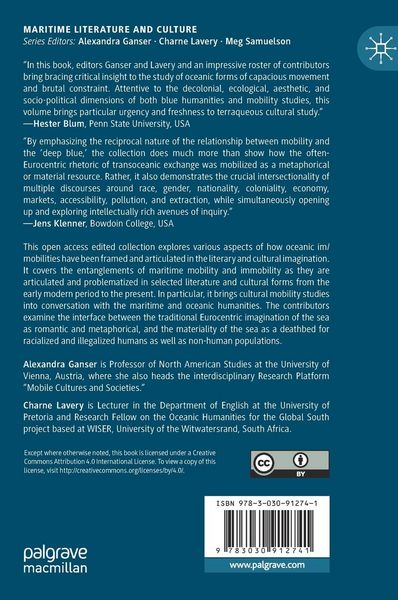 Produktbild: Maritime Mobilities in Anglophone Literature and Culture