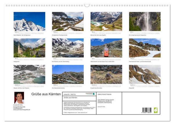 Produktbild: Gr&uuml;&szlig;e aus K&auml;rnten (Wandkalender 2026 DIN A2 quer), CALVENDO Monatskalender