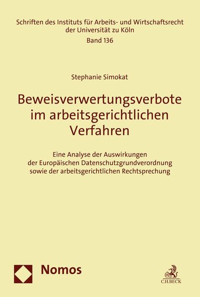 Produktbild: Beweisverwertungsverbote im arbeitsgerichtlichen Verfahren