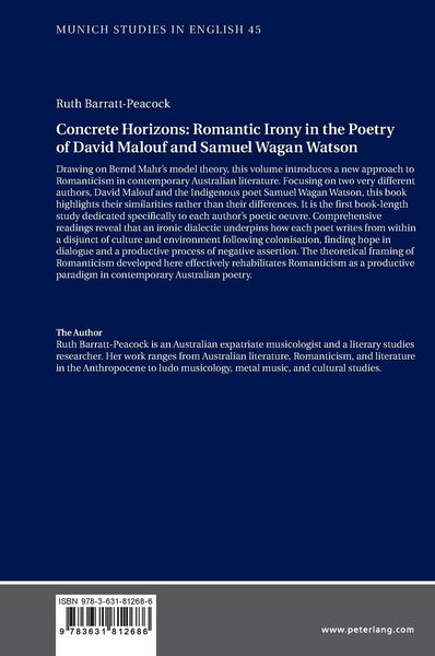 Produktbild: Concrete Horizons: Romantic Irony in the Poetry of David Malouf and Samuel Wagan Watson