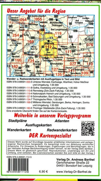 Produktbild: Radwander- und Wanderkarte Eisenach, Ruhla und Umgebung