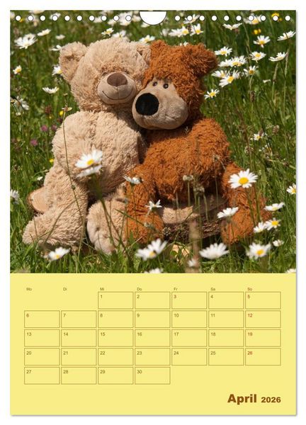 Produktbild: B&auml;renstarker Planer f&uuml;r das Jahr &ndash; Teddys (Wandkalender 2026 DIN A4 hoch), CALVENDO Monatskalender