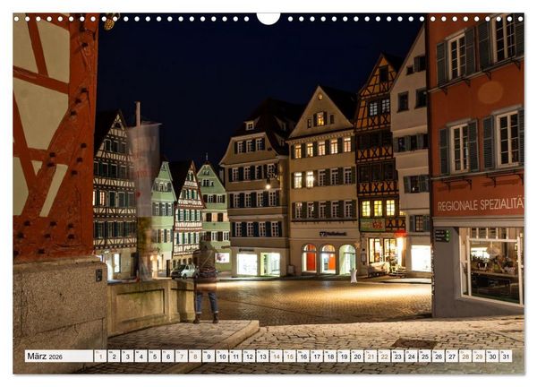 Produktbild: Nachts in T&uuml;bingen (Wandkalender 2026 DIN A3 quer), CALVENDO Monatskalender