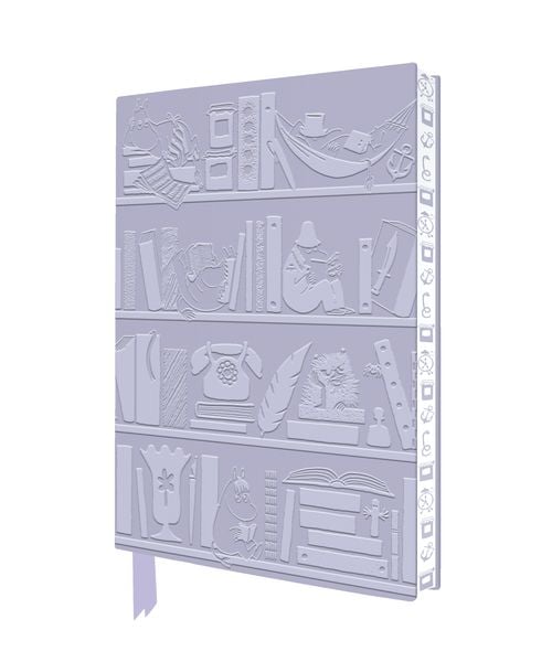 Produktbild: Exquisit Premium Notizbuch DIN A5: Tove Jansson, Mumin B&uuml;cherregal Lila