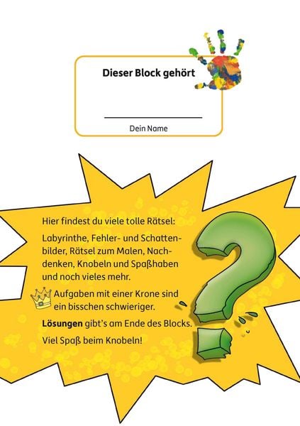 Produktbild: R&auml;tselblock ab 4 Jahre - Band 1