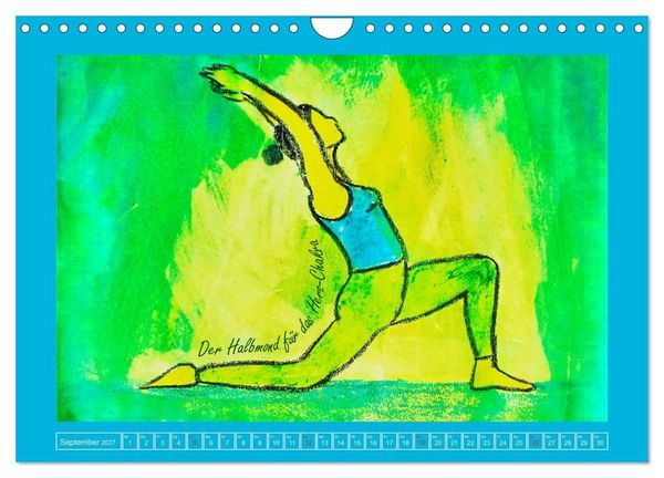 Produktbild: Farbige Yoga Kraftwelt - Yoga Asanas f&uuml;r die Chakren (Wandkalender 2027 DIN A4 quer), CALVENDO Monatskalender