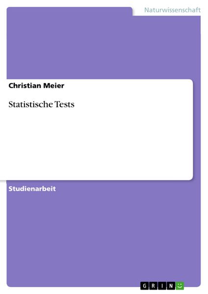 Produktbild: Statistische Tests