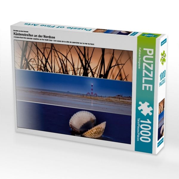 CALVENDO Puzzle Ein Motiv aus dem Kalender Küstenstreifen an der Nordsee | 1000 Teile Lege-Größe 64x48cm Foto-Puzzle für glückliche Stunden