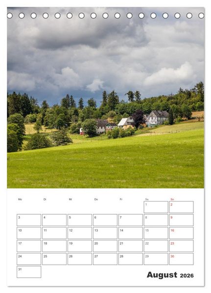 Produktbild: Wittgenstein &ndash; Eine Region mit beeindruckend sch&ouml;ner Landschaft (Tischkalender 2026 DIN A5 hoch), CALVENDO Monatskalender