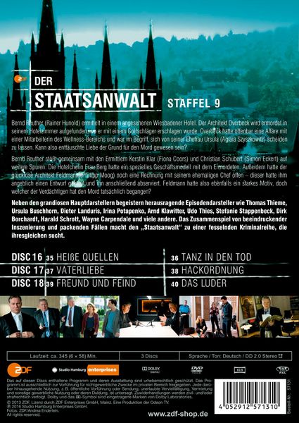 Produktbild: Der Staatsanwalt - Staffel 9 [3 DVDs]