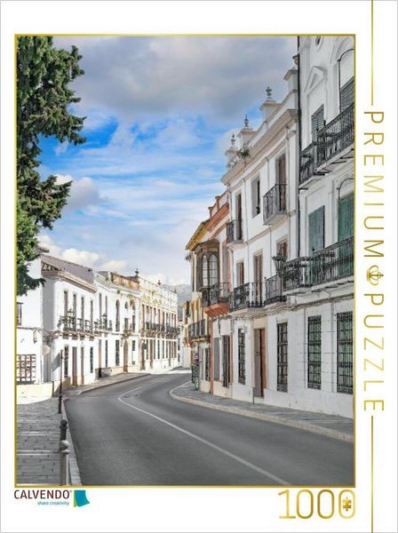 CALVENDO Puzzle Die Hauptstraße durch die Stadt Ronda. | 1000 Teile Lege-Größe 64 × 48 cm Foto-Puzzle für glückliche Stunden