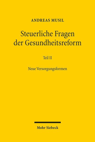 Produktbild: Steuerliche Fragen der Gesundheitsreform